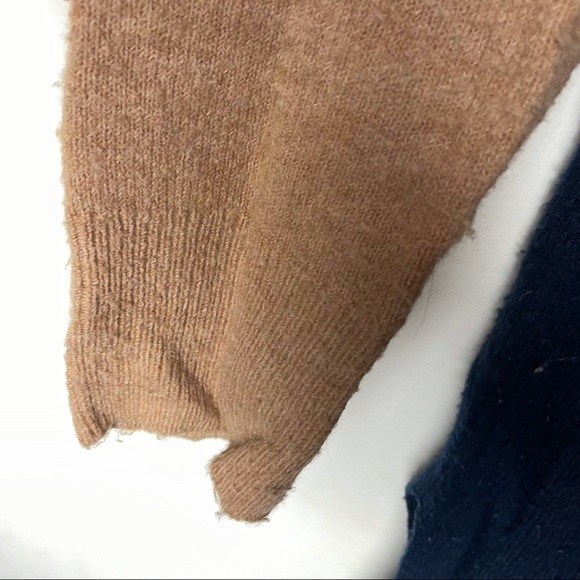 Madewell Cozy Kent Colorblock Alpaca Wool Blend Cardigan Size S - Picture 5 of 11